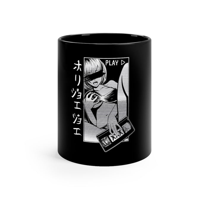 Exclusive Otaku Vision VHS Glitch 11oz Black Mug